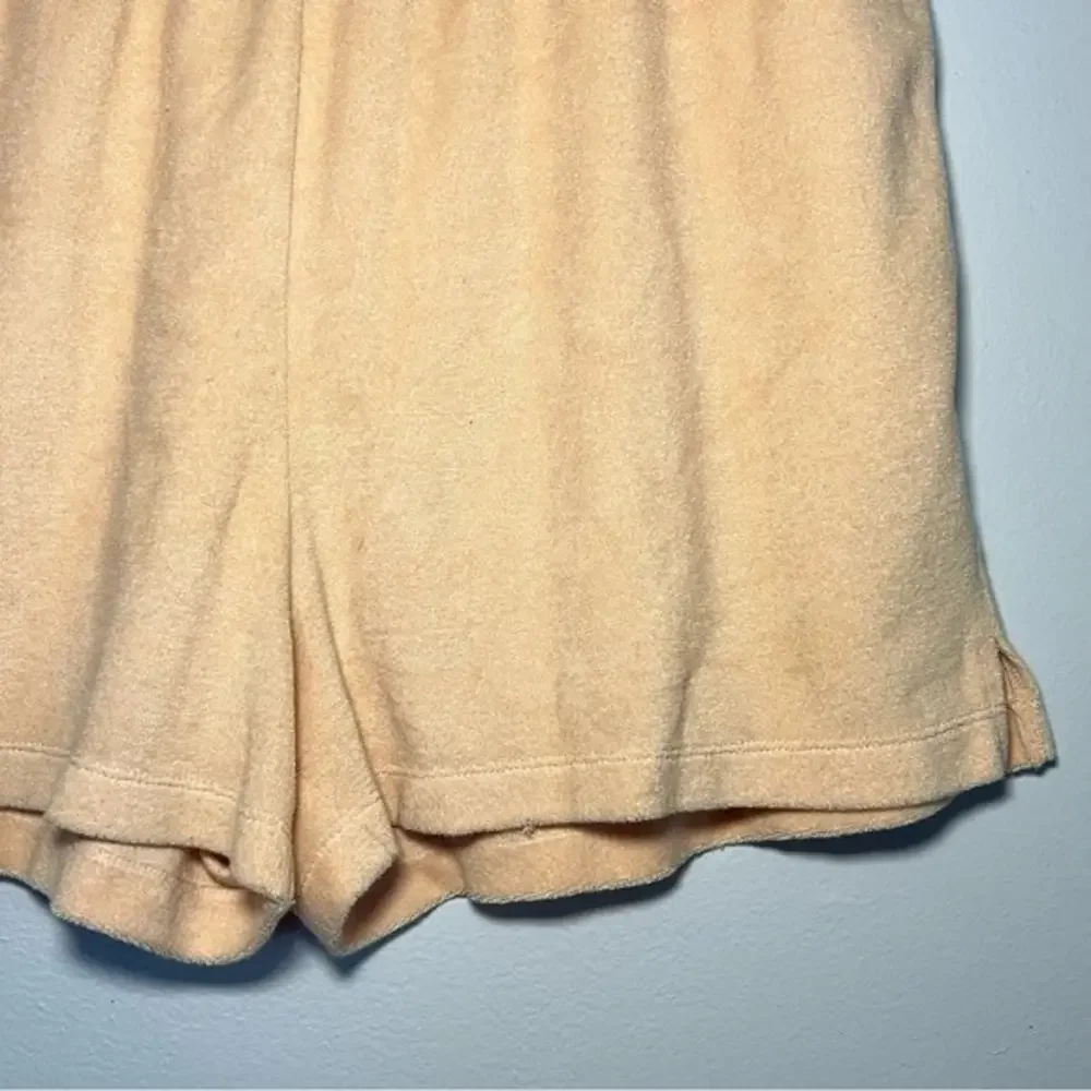 Reformation Jeans Terry Cloth Shorts Peach Elastic Waist Slit‎ - XLarge